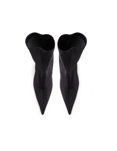 Shop Balenciaga Knife Crepe Jersey Booties In Black