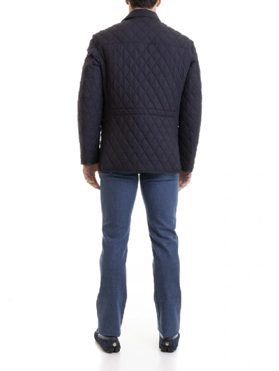 Shop Brioni Quilted Down Jacket In Black