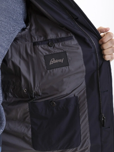 Shop Brioni Quilted Down Jacket In Black