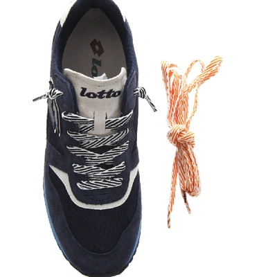 Shop Lotto Leggenda Tokyo Ginza Dark Blue Suede & Nylon Sneaker In Black