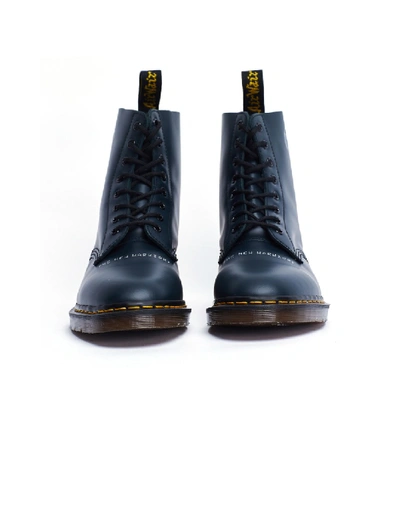 Shop Undercover Leather Dr.martens Boots In Black