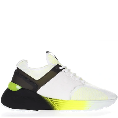 Shop Hogan Leather And Mesh Active One Sneakers In White