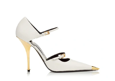 Shop Tom Ford Leather Mary Jane Pump In White