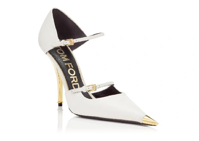 Shop Tom Ford Leather Mary Jane Pump In White