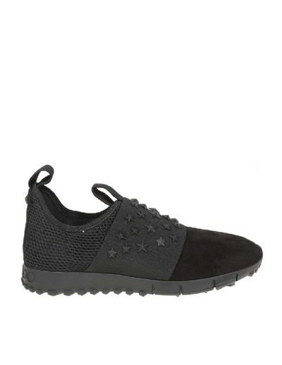 Shop Jimmy Choo Sneakers Oakland / M In Mesh And Suede In Black