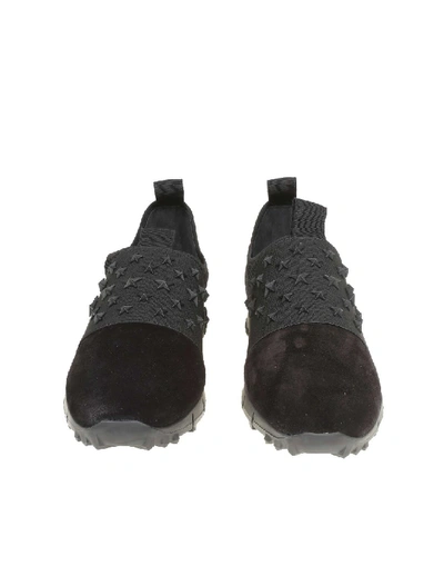 Shop Jimmy Choo Sneakers Oakland / M In Mesh And Suede In Black