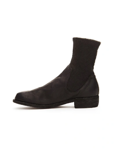 Shop Guidi Black Leather Chelsea Boots
