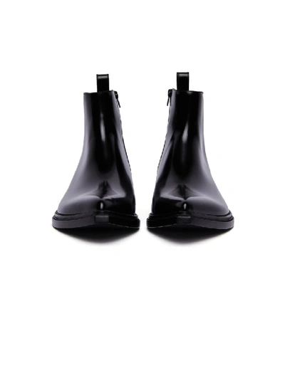 Shop Balenciaga Black Leather Boots