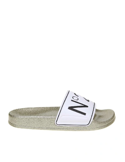 Shop N°21 N ° 21 Slippers Pool Slides In Rubber With Logo In Grey