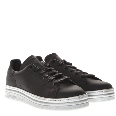 Shop Adidas Originals Stan Smith New Bold Black Leather Sneakers