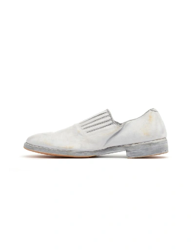 Shop Guidi Grey Leather Boots In White