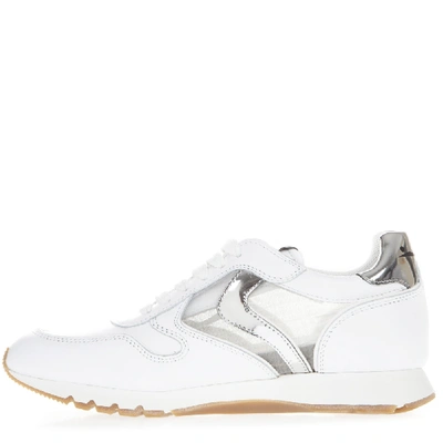 Shop Voile Blanche White Julia Mesh Leather And Mesh Sneaker