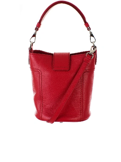 Shop Tod's Leather Bucket Bag In Red