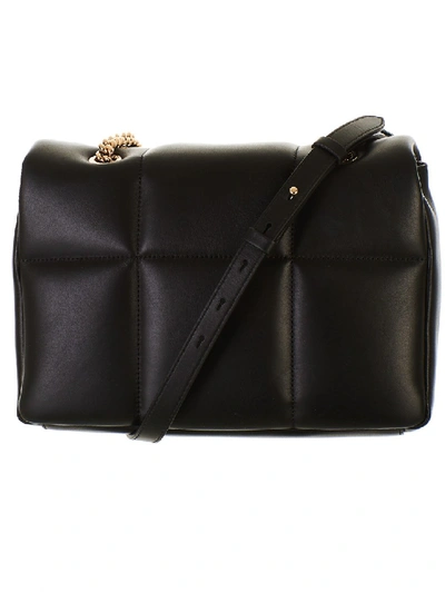 Shop Ferragamo Leather Shoulder Bag In Black