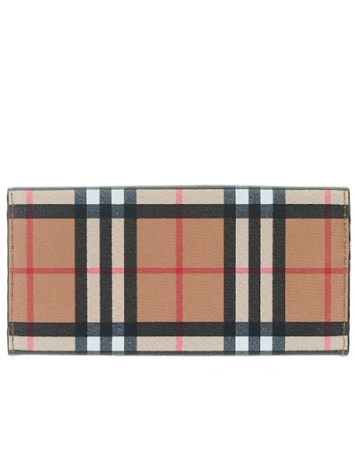 Shop Burberry Heron Printed Leather Wallet In Neutrals