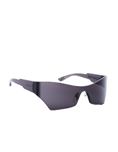 Shop Balenciaga Black Mono Cat Sunglasses In Grey