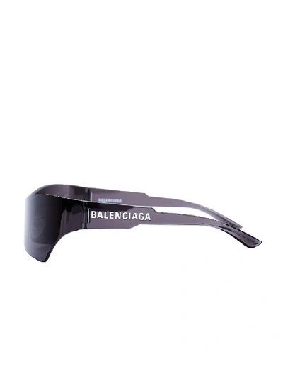 Shop Balenciaga Black Mono Cat Sunglasses In Grey