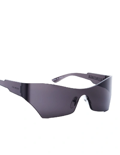 Shop Balenciaga Black Mono Cat Sunglasses In Grey