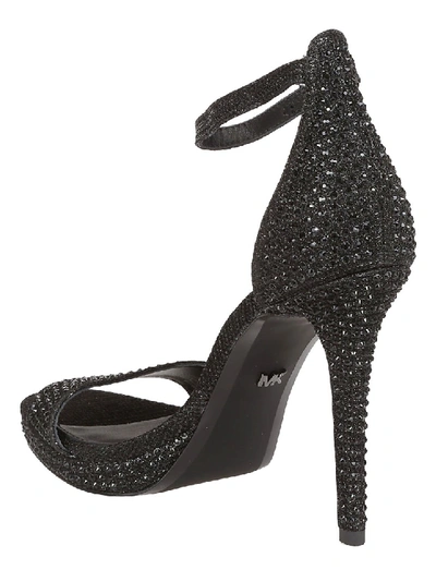 Shop Michael Kors Glitter Sandals In Black