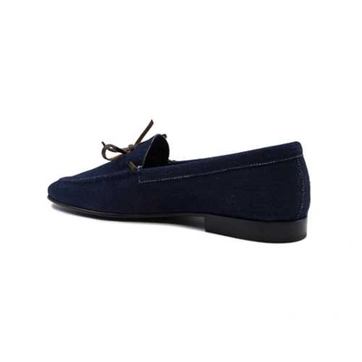 Shop Leqarant Denim Loafers In Black