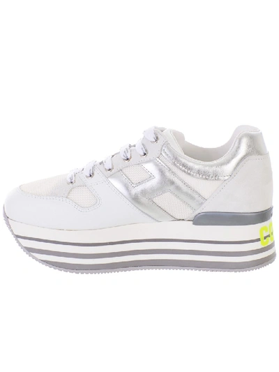 Shop Hogan White Maxi H425 Sneakers