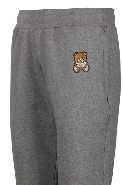 Shop Moschino Teddy Bear Sweatpants In Grey