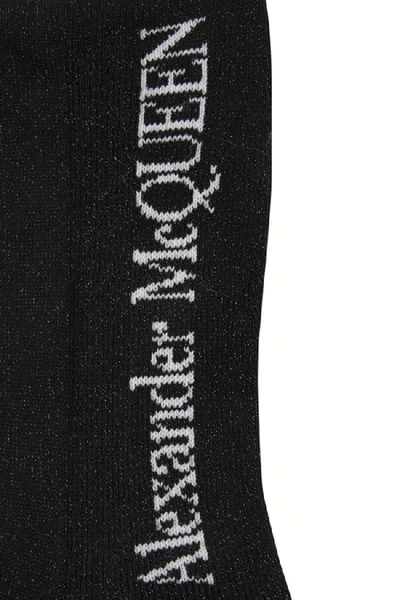 Shop Alexander Mcqueen Skull Socks In Black