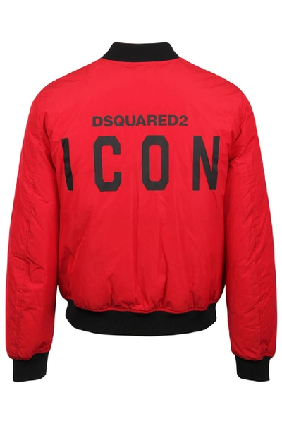 Dsquared2 Icon Bomber Jacket In Red | ModeSens