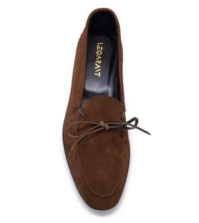 Shop Leqarant Suede Loafers In Black