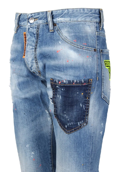 Shop Dsquared2 Cool Guy Rave On Jeans In Blue