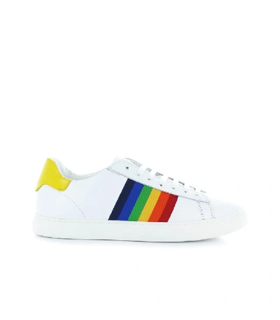 Shop Dsquared2 New Tennis White/yellow Sneaker