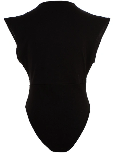 Shop Gcds Cotton Bodysuit In Black