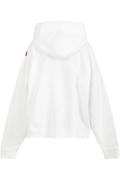 Shop Dsquared2 Dsq2 Maple Leaf Hoodie In White