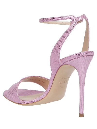 Shop Casadei Pink Sandals In Purple