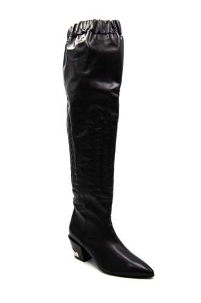 Shop Toga Leather Boots In Black