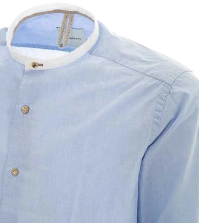 Shop Leqarant Button-down Collar Shirt In Blue