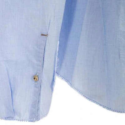 Shop Leqarant Button-down Collar Shirt In Blue