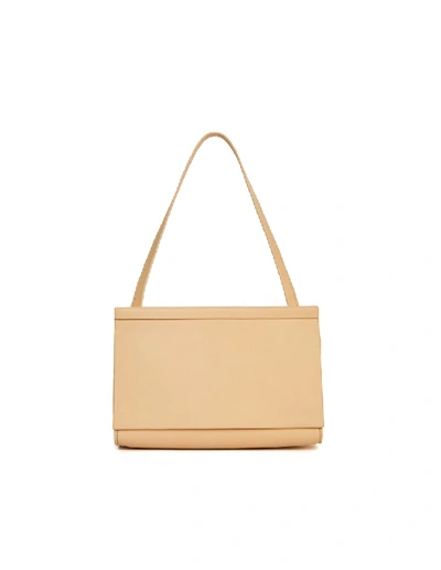 Shop Isaac Reina Beige Leather Clutch Bag In Brown