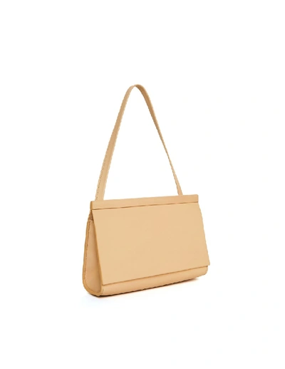 Shop Isaac Reina Beige Leather Clutch Bag In Brown