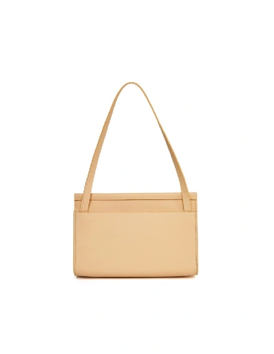 Shop Isaac Reina Beige Leather Clutch Bag In Brown