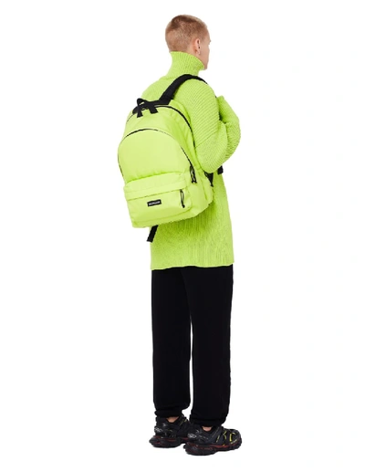 Shop Balenciaga Neon Green Db Backpack