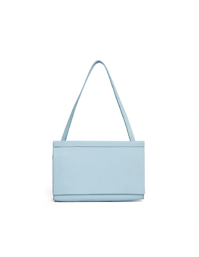 Shop Isaac Reina Blue Leather Clutch Bag