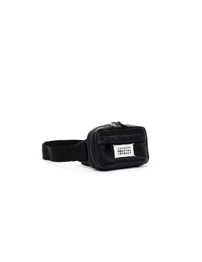 Shop Maison Margiela Black Leather Belt Pack