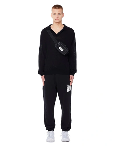 Shop Maison Margiela Black Leather Belt Pack