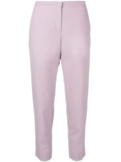 Shop Marni Purple Women's Cropped Tailored Trousers