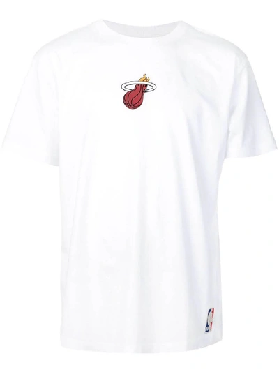 Shop Marcelo Burlon County Of Milan White Men's Miami Heat T-shirt In Red