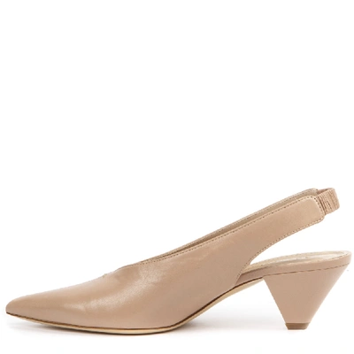 Shop Aldo Castagna Elise Beige Leather Slingback In Neutrals