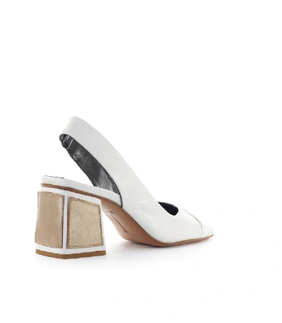 Shop Fiori Francesi White Leather Slingback Pump