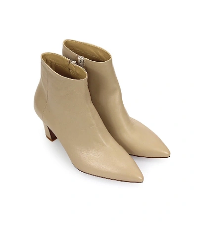 Shop Fiori Francesi Beige Leather Ankle Boot In Neutrals