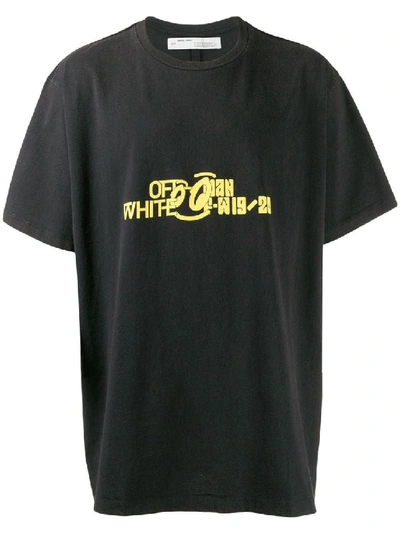 Shop Off-white Black Men's Halftone Print T-shirt